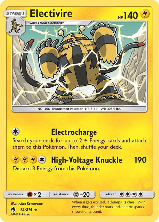 Electivire 72/214 (Reverse Holofoil)- NM