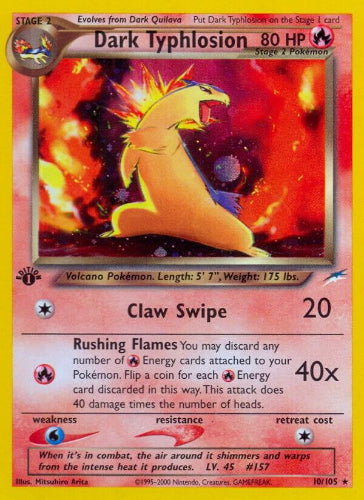 1st Edition Dark Typhlosion 10/105 - NM - KeepitSealdz