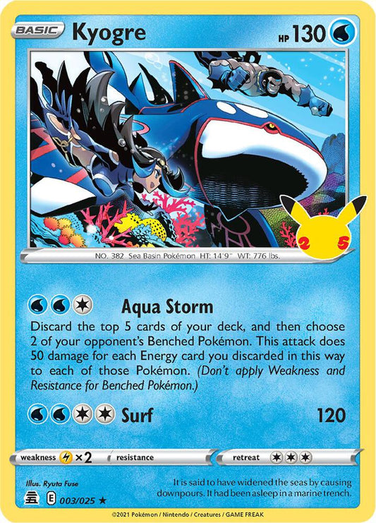 Kyogre 003/025 (Holo) - NM