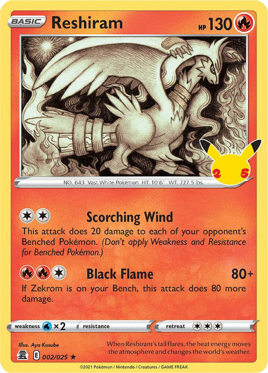 Reshiram 002/025 (Holo) - NM