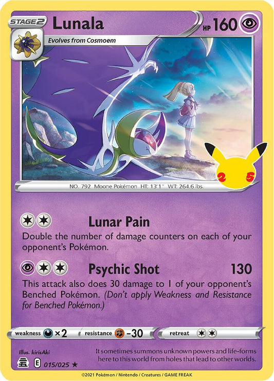 Lunala 015/025 (Holo) - NM