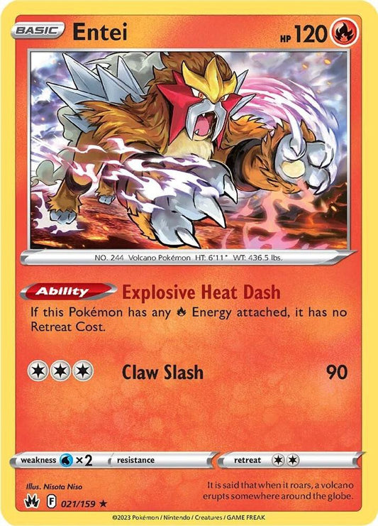 Entei 021/159 (Reverse Holo) - NM
