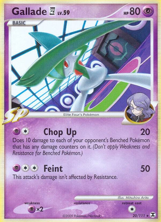 Gallade 20/111 LP Diamond Pearl era Pokemon card — KeepitSealdz