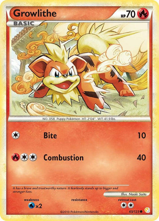 Growlithe 65/123 NM EX era Pokemon card — KeepitSealdz