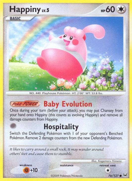 Happiny 76/127 NM Platinum era Pokemon card — KeepitSealdz