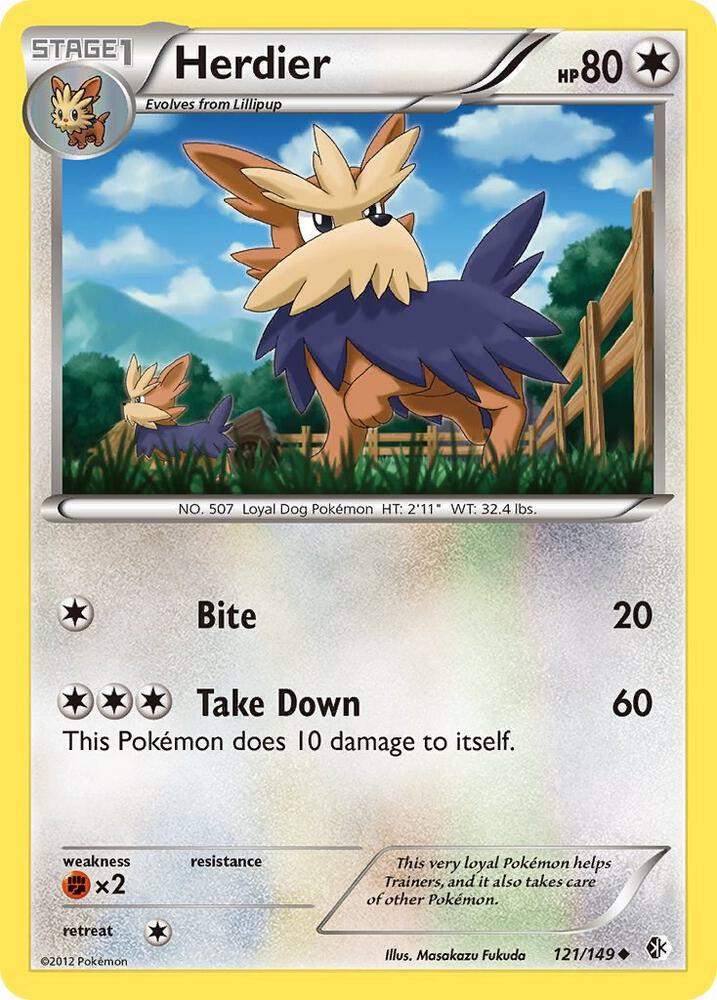Herdier 121/149 (Reverse Holofoil) - NM