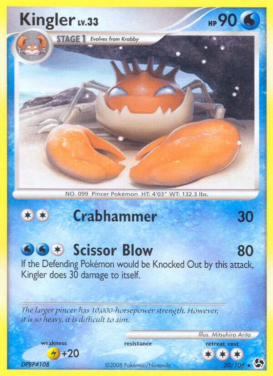 Kingler 20/106 LP EX era Pokemon card — KeepitSealdz