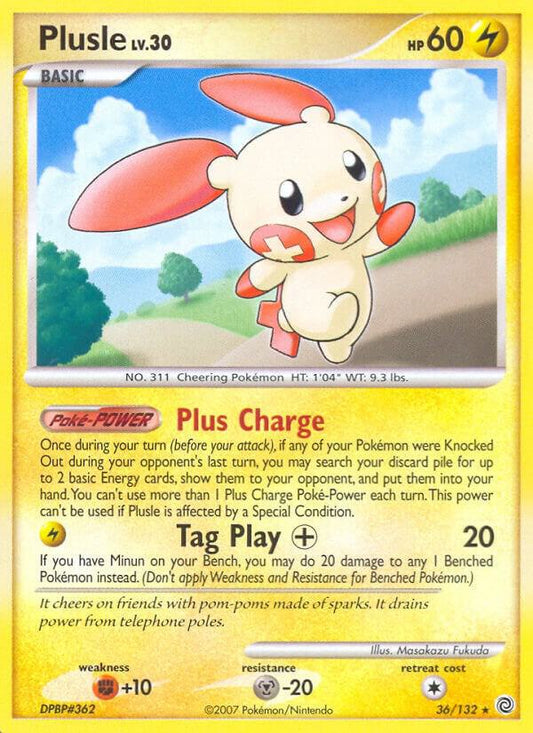 Plusle 36/132 LP EX era Pokemon card — KeepitSealdz