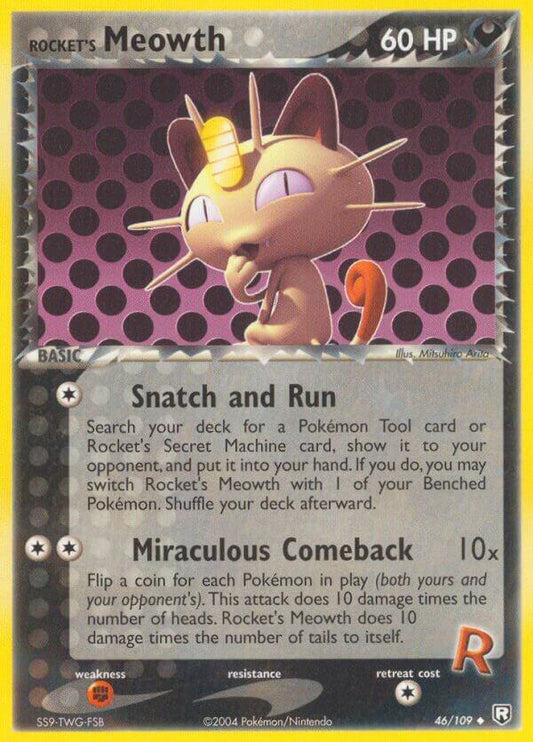 Rocket's Meowth 46/109 - NM
