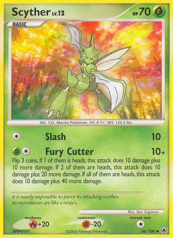 Scyther 46/100 NM EX era Pokemon card — KeepitSealdz