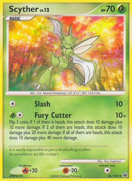 Scyther 46/100 NM EX era Pokemon card — KeepitSealdz