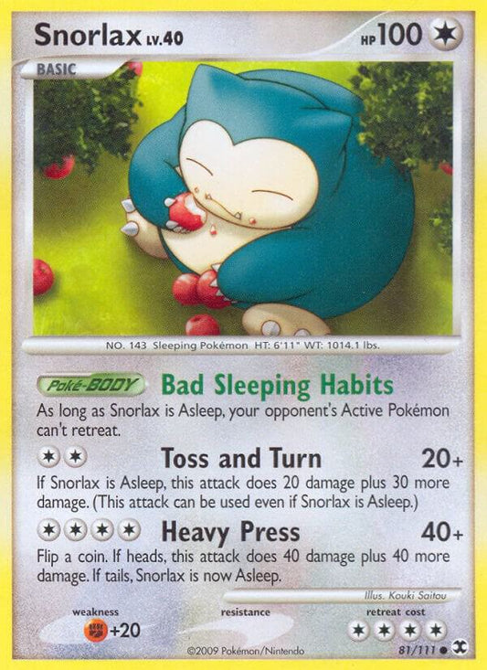 Snorlax 81/111 LP EX era Pokemon card — KeepitSealdz