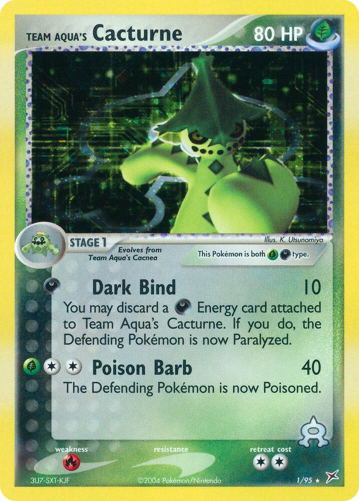 Team Aqua's Cacturne (Reverse Holofoil) 105/110 - NM-
