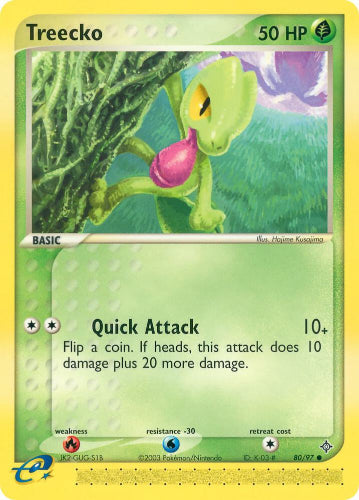 Treecko 80/97 (Reverse Holofoil)  - NM