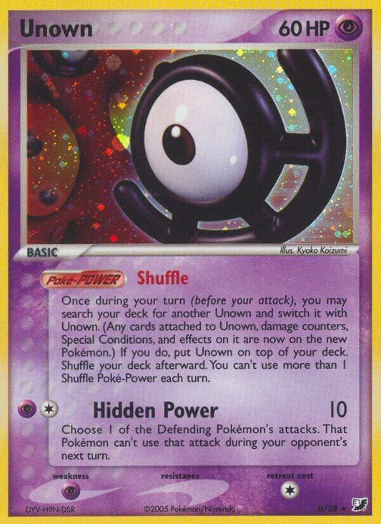 Unown (Holofoil) U/28 - MP