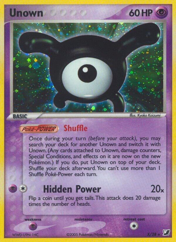 Unown (Holofoil) X/28 - MP