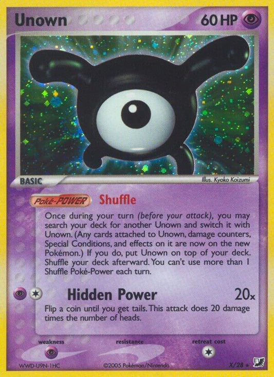 Unown (Holofoil) X/28 - MP