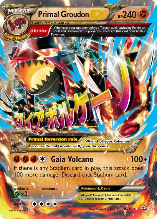 Primal Groudon EX (Omega) 86/160 - NM