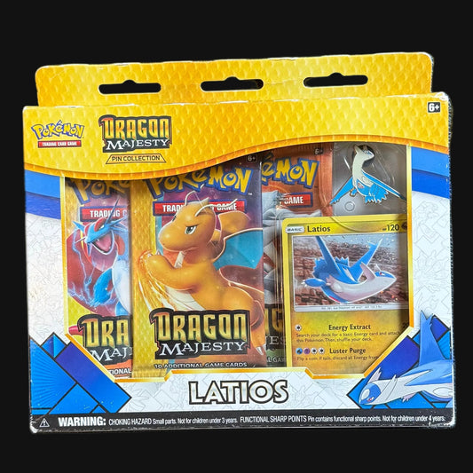 Sun & Moon Latios Dragon Majesty Pin Collection Box