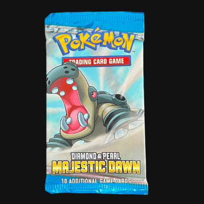 2008 Diamond Pearl Majestic Dawn sealed booster pack back — KeepitSealdz