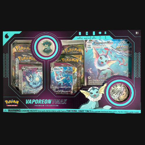 Sword and Shield Vaporeon VMAX Premium Collection Box