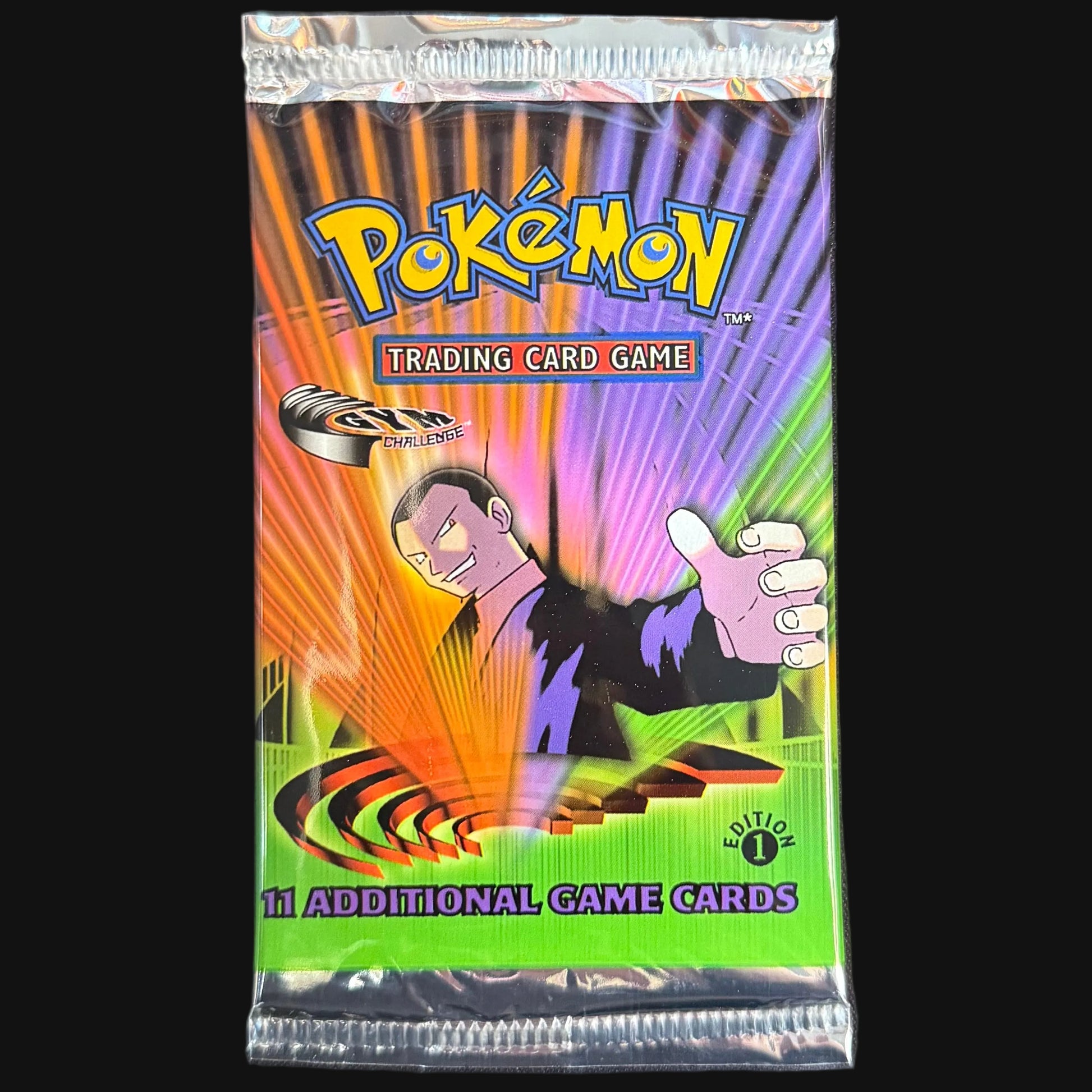 2000 1st Edition Gym Challenge sealed booster pack back — KeepitSealdz