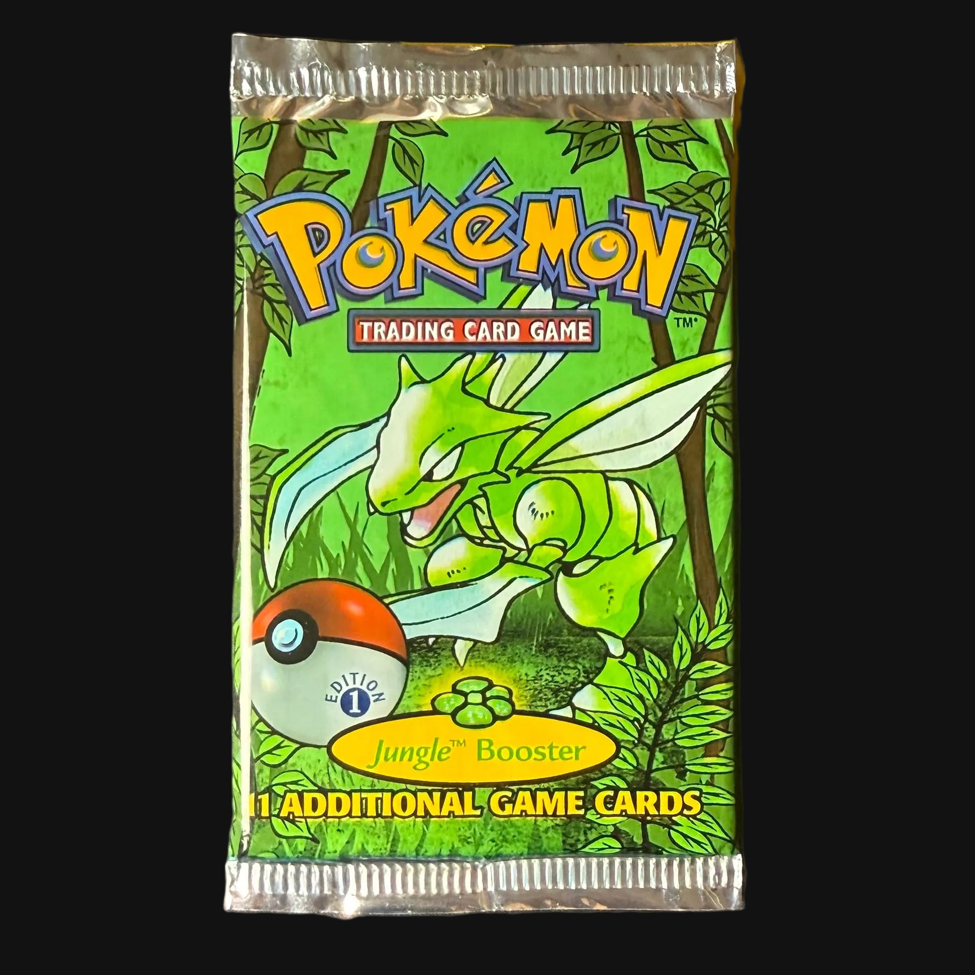 1999 Jungle 1st Edition WOTC sealed booster pack front — KeepitSealdz