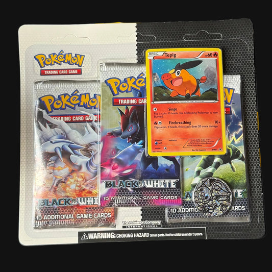 Black & White Base Set 3-Pack Blister - Tepig Promo