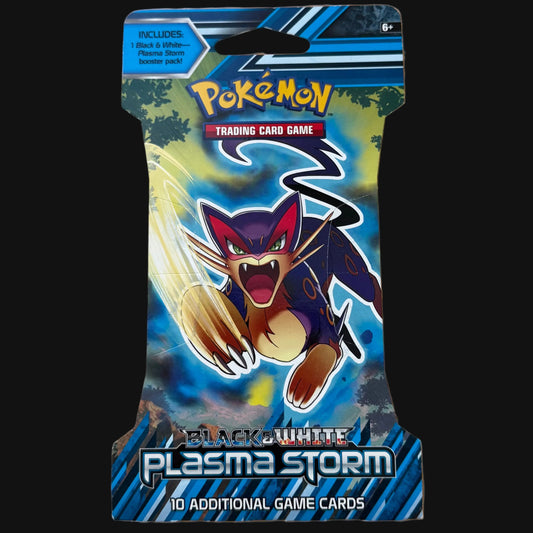 Black & White Plasma Storm Sleeved Booster Pack