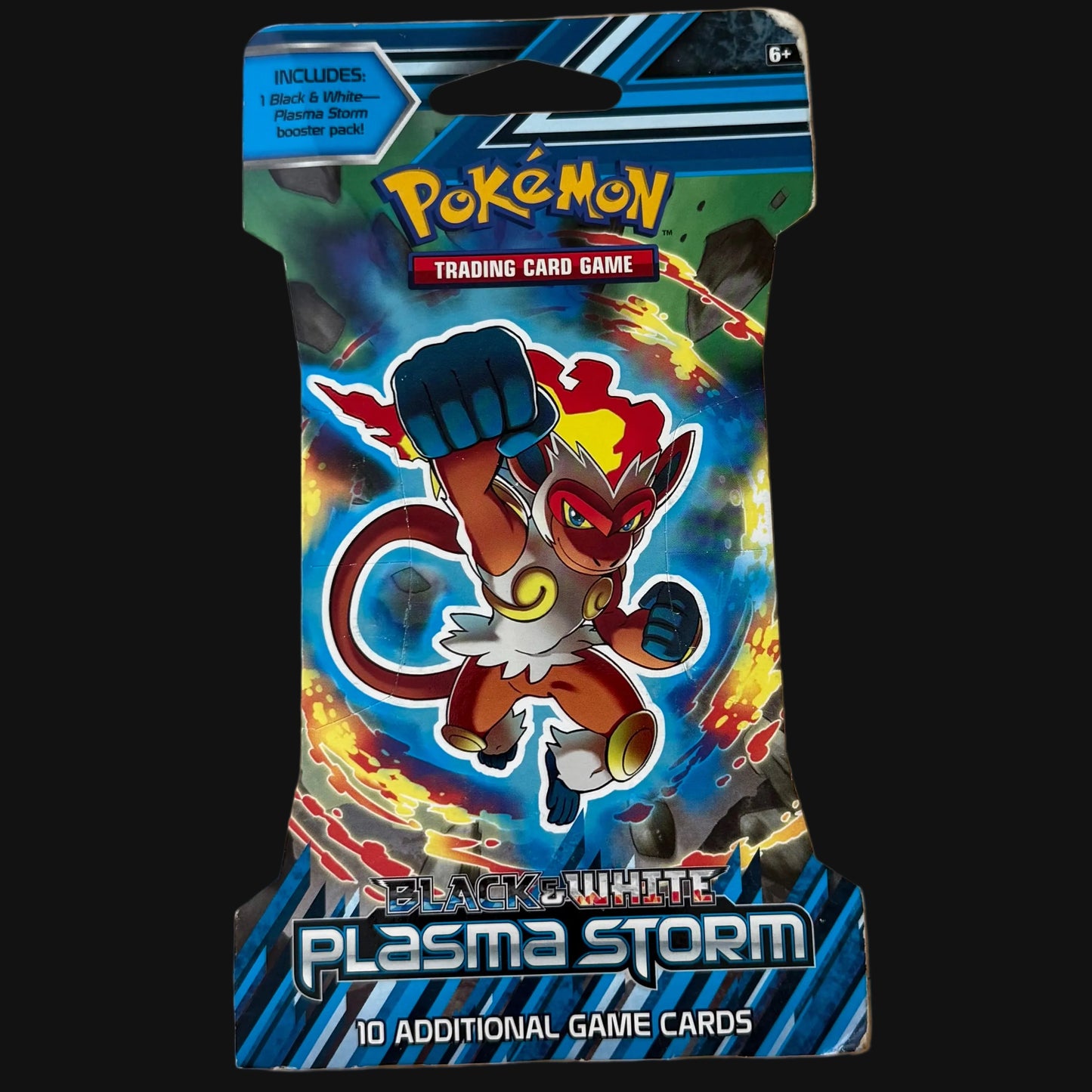 2013 Black & White Plasma Storm sleeved sealed booster pack back — KeepitSealdz