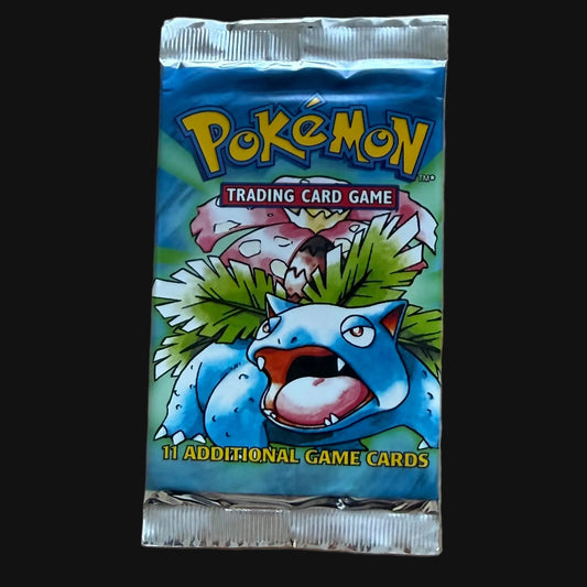 1999 Base Set unlimited UK 4th print sealed booster pack front — KeepitSealdz