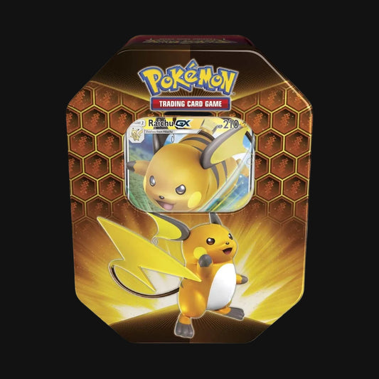 Sun & Moon Hidden Fates Raichu GX Tin