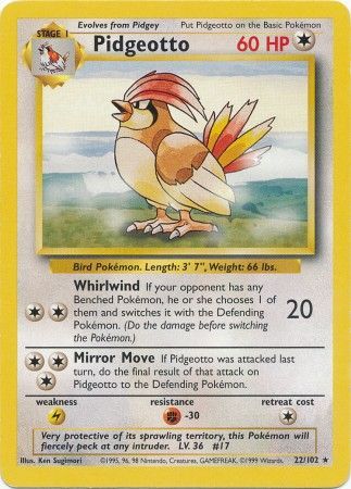 Pidgeotto 22/102 - NM