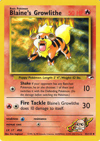 JP Blaine's Growlithe 058 - NM