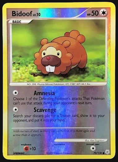 Bidoof (Reverse Holofoil) 70/130 - NM