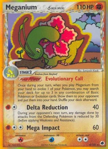 Meganium Delta Species (Holofoil) 4/101 - MP Creased
