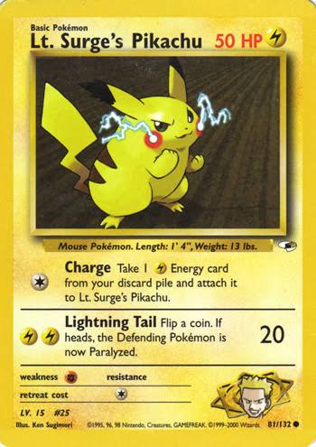 Lt. Surge's Pikachu 81/132 - MP-