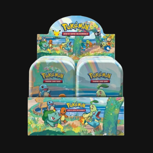 Pokémon trading card game packs with colorful packaging featuring Pokémon characters.