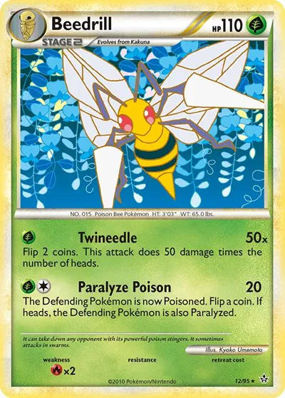 Beedrill 12/95 NM EX era Pokemon card — KeepitSealdz