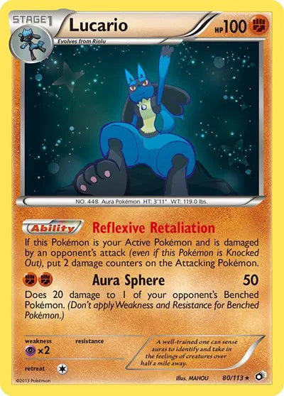 Lucario 80/113 (Holofoil) - LP+