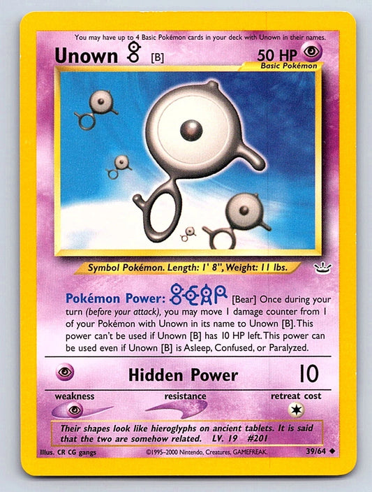 Unown 39/64 - NM