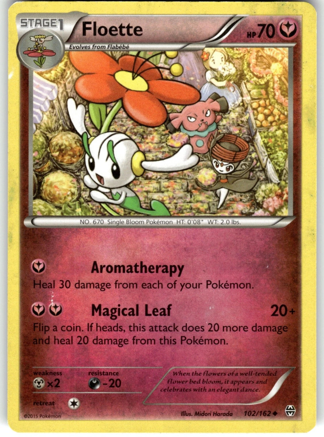 Floette 102/162 (Reverse Holofoil)- LP+