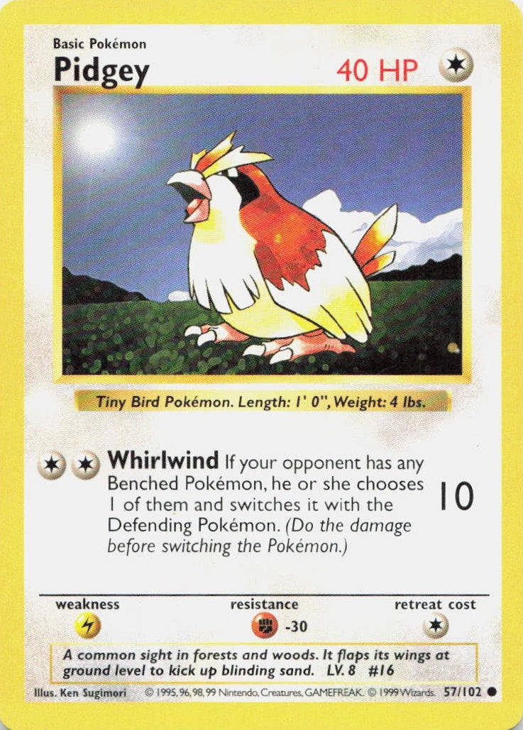 Shadowless Pidgey 57/102