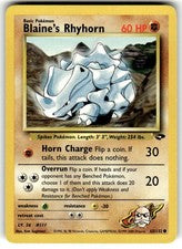 Blaine's Rhyhorn 65/132 - NM