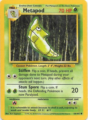 Metapod 54/102 - NM