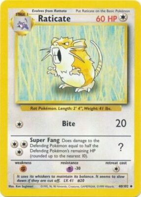 Raticate 40/102 - LP