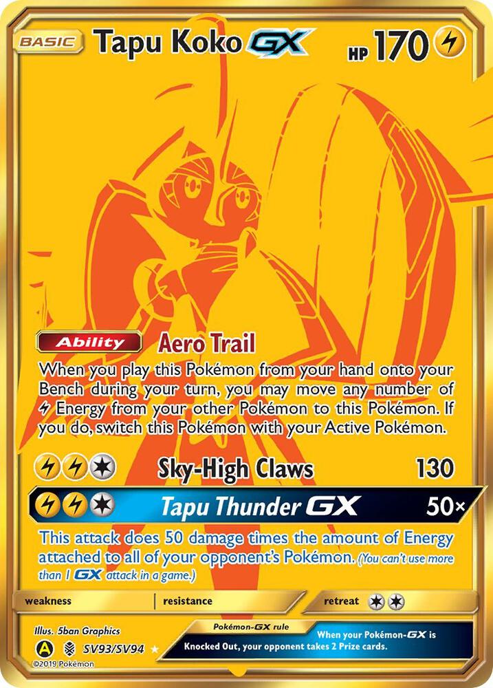 Tapu Koko GX SV93 - NM - KeepitSealdz